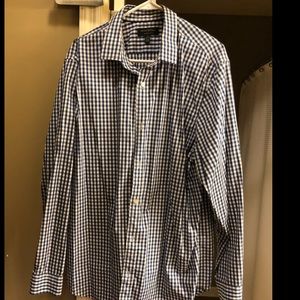 Banana Republic Blue&White Gingham Button Shirt